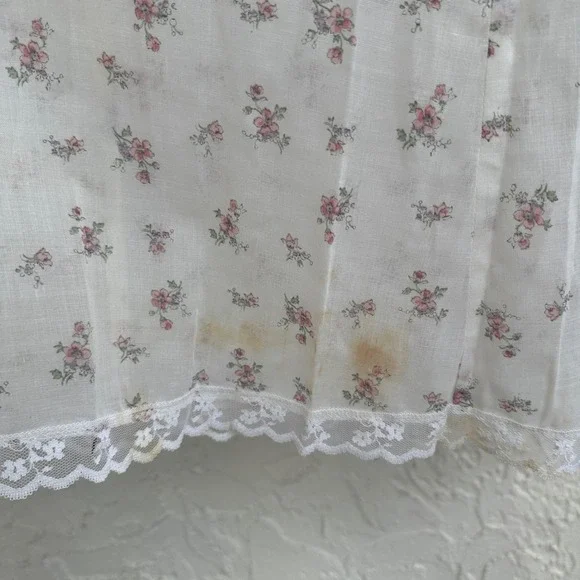 Gunne Sax Jessica McClintock Vintage 70's Dress‎ Women 7 Floral Lace Prairie - Picture 3 of 11